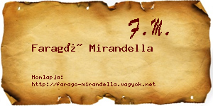 Faragó Mirandella névjegykártya